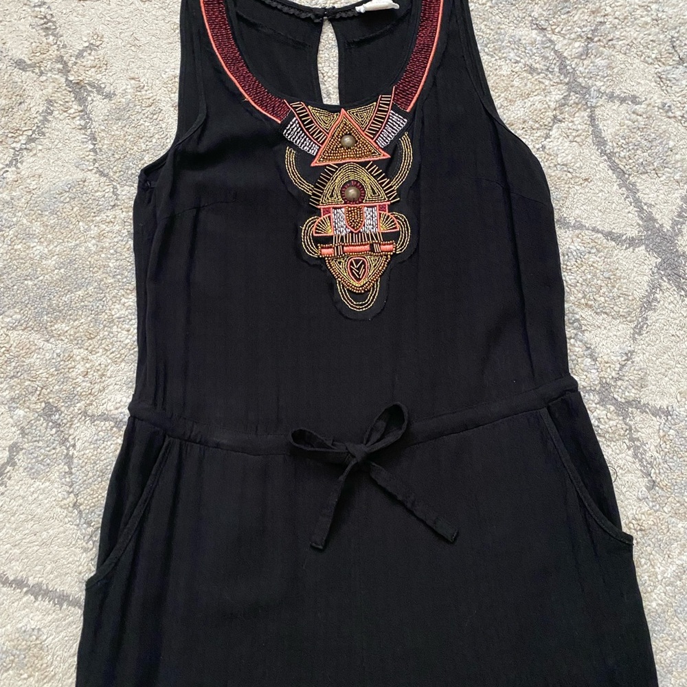 Anthropologie Black Ankle Cropped Jumpsuit - Picture 10 of 14